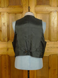 25/0764 vintage scottish black barathea wool prince charlie waistcoat 50 long