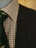 25/0764 vintage scottish black barathea wool prince charlie waistcoat 50 long