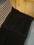 25/0764 vintage scottish black barathea wool prince charlie waistcoat 50 long