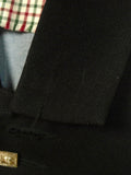 25/0764 vintage scottish black barathea wool prince charlie waistcoat 50 long