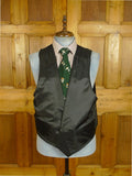 25/0764 vintage scottish black barathea wool prince charlie waistcoat 50 long