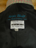 25/0764 vintage scottish black barathea wool prince charlie waistcoat 50 long