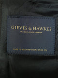 25/0772 gieves & hawkes 2012 savile row canvassed grey worsted suit 49 short to regular