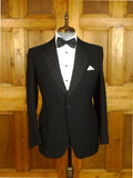 25/0778 vintage fulham road bespoke black barathea wool / grosgrain silk dinner suit 41 regular