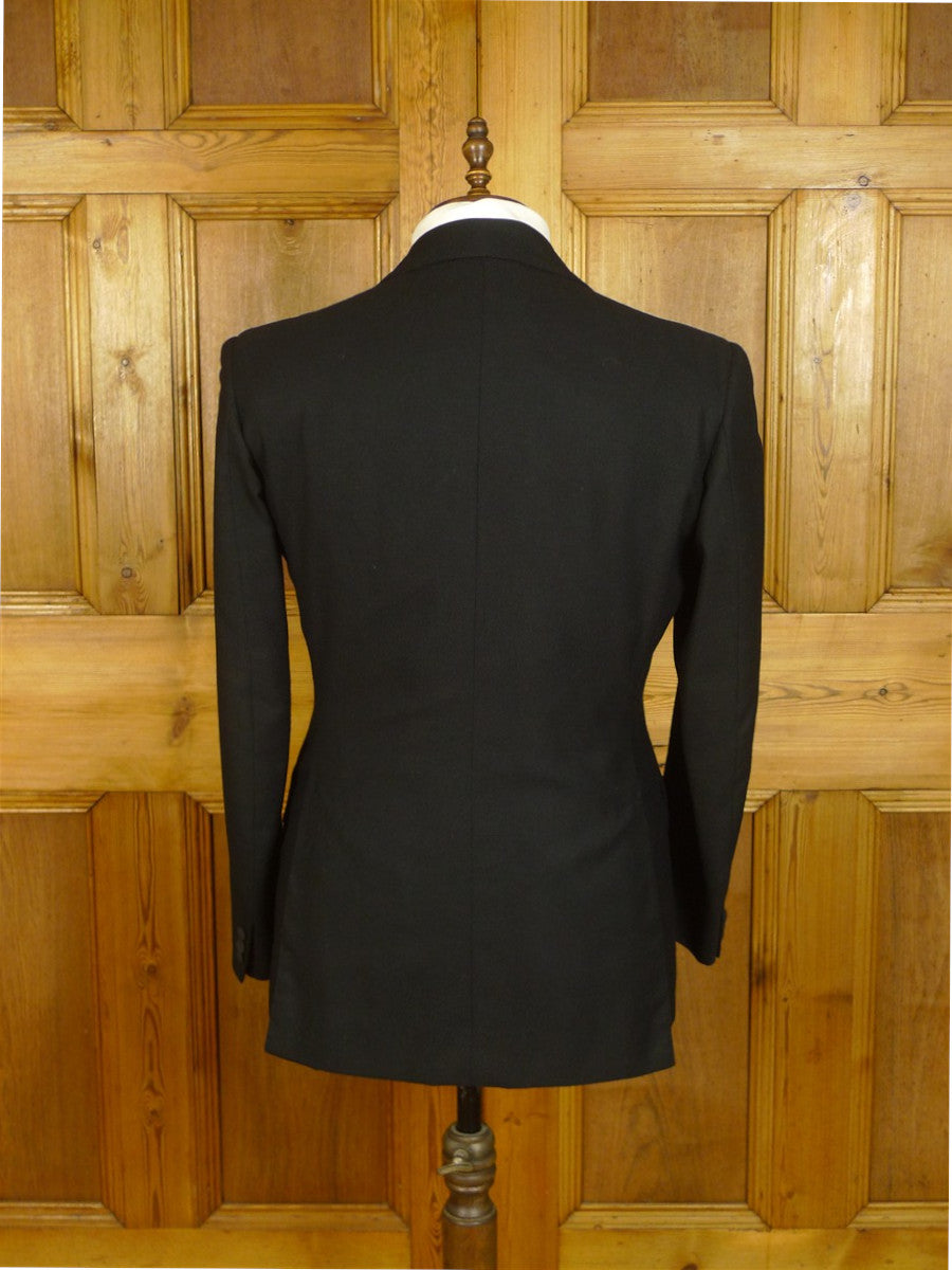 25/0778 vintage fulham road bespoke black barathea wool / grosgrain silk dinner suit 41 regular
