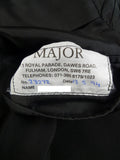 25/0778 vintage fulham road bespoke black barathea wool / grosgrain silk dinner suit 41 regular