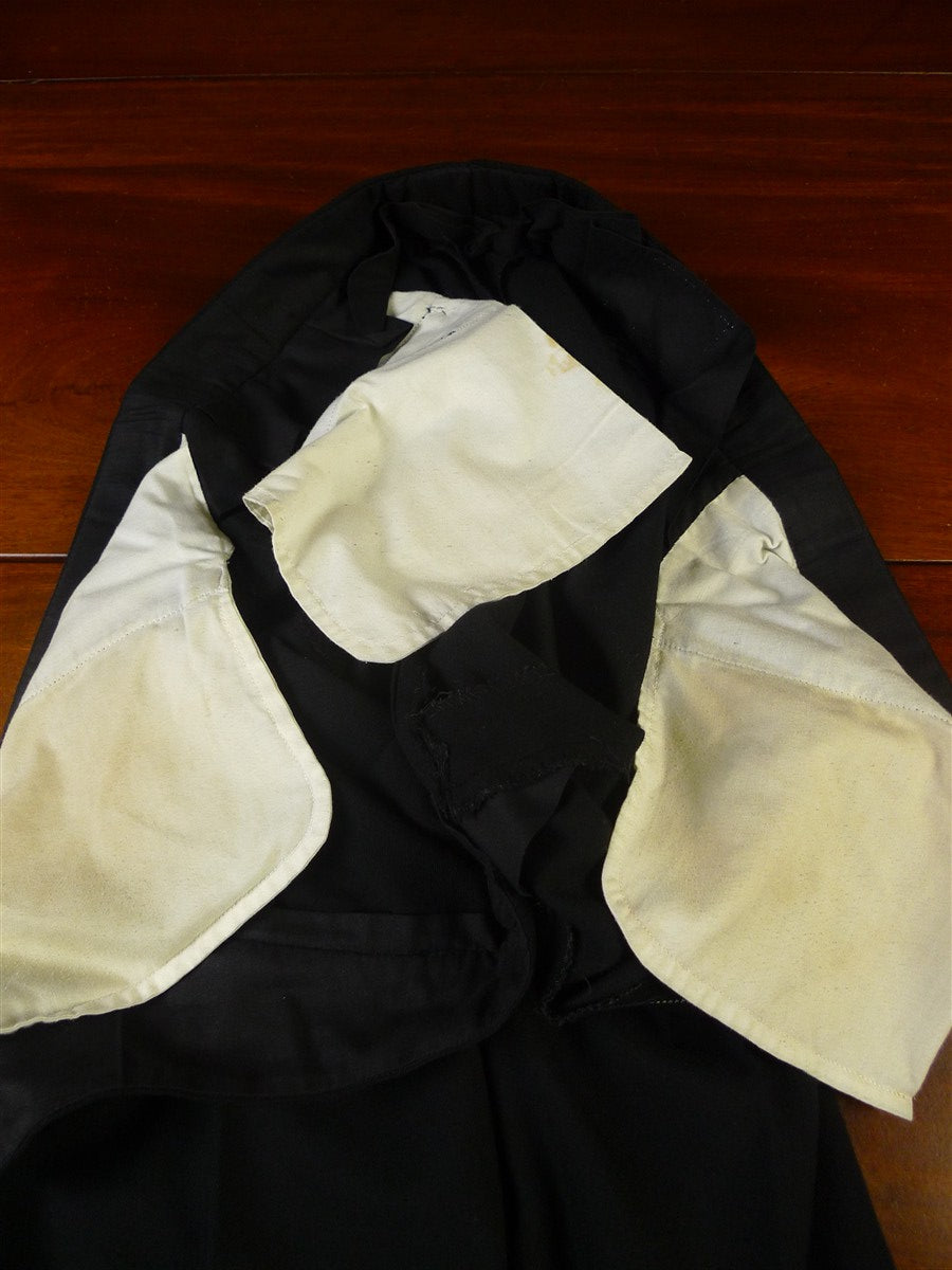 25/0778 vintage fulham road bespoke black barathea wool / grosgrain silk dinner suit 41 regular