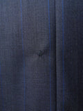 25/0779 william westmancott savile row canvassed blue pin-stripe wool suit 44 long