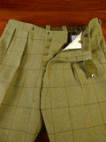25/0785 vintage 1999 ward & kruger savile row bespoke heavyweight green wp check tweed suit 42-43 long