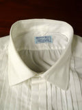 25/0796 near immaculate hilditch & key jermyn st white pleated cotton evening dress shirt 18