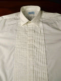 25/0796 near immaculate hilditch & key jermyn st white pleated cotton evening dress shirt 18
