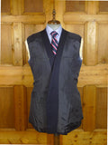 25/0771 vintage anderson & sheppard 1984 savile row bespoke navy blue herringbone wool d/b blazer jacket 44 extra long