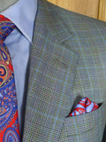 25/0808 immaculate castles city of london bespoke 2011 wool & cashmere grey / blue wp check sports jacket blazer 41 long