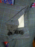 25/0808 immaculate castles city of london bespoke 2011 wool & cashmere grey / blue wp check sports jacket blazer 41 long