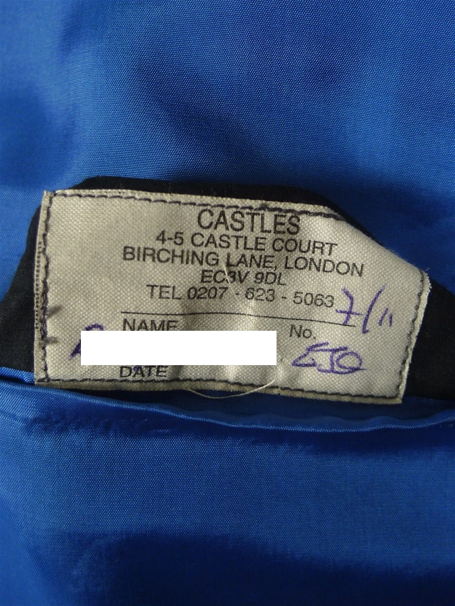 25/0808 immaculate castles city of london bespoke 2011 wool & cashmere grey / blue wp check sports jacket blazer 41 long