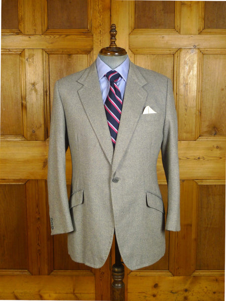 25/0809 richard anderson 2011 savile row bespoke grey cashmere sports jacket blazer 43-44 long