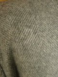 25/0821 zegna italy mongolian cashmere grey herringbone overcoat 42-44 long