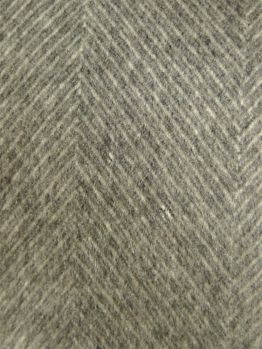 25/0821 zegna italy mongolian cashmere grey herringbone overcoat 42-44 long