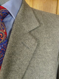 25/0821 zegna italy mongolian cashmere grey herringbone overcoat 42-44 long