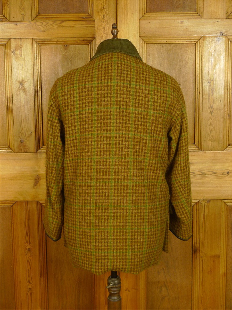 25/0823 ladies norton field sports brown / green gun check tweed field coat shooting jacket uk 14
