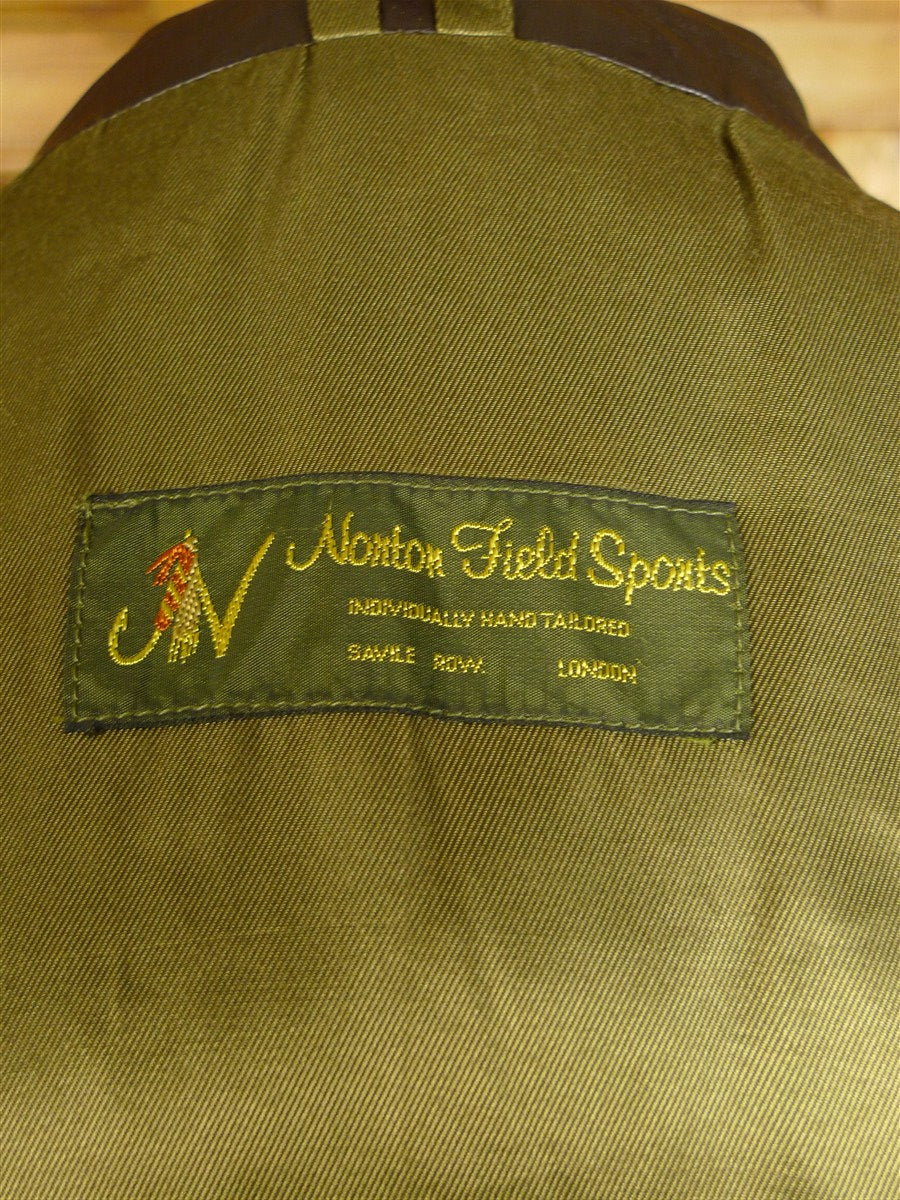 25/0823 ladies norton field sports brown / green gun check tweed field coat shooting jacket uk 14