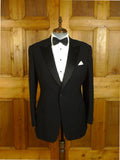 25/0805 vintage savile row bespoke black barathea peal lapel DJ dinner jacket 42 long