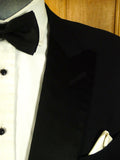 25/0805 vintage savile row bespoke black barathea peal lapel DJ dinner jacket 42 long