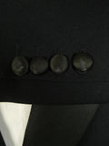 25/0805 vintage savile row bespoke black barathea peal lapel DJ dinner jacket 42 long