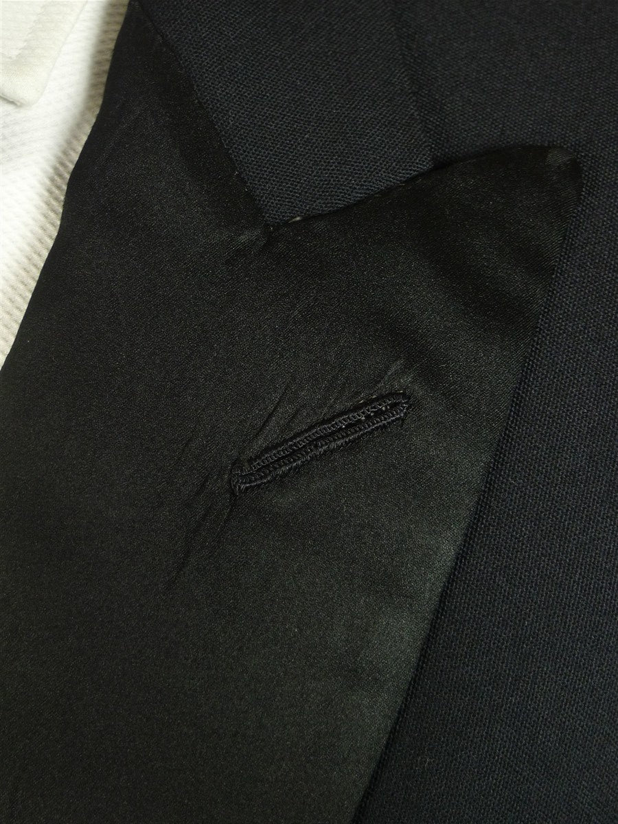 25/0805 vintage savile row bespoke black barathea peal lapel DJ dinner jacket 42 long