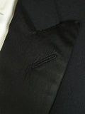25/0805 vintage savile row bespoke black barathea peal lapel DJ dinner jacket 42 long