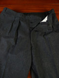 25/0803 immaculate bespoke tailored grey worsted flannel trouser w/ button fly 38
