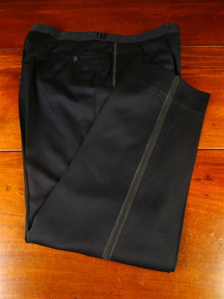 25/0802 immaculate 2010 ward & kruger savile row bespoke black wool evening trouser 39