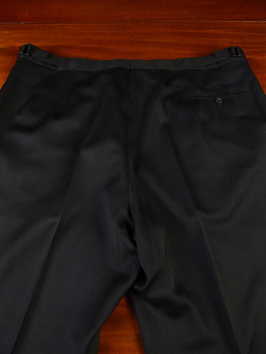 25/0802 immaculate 2010 ward & kruger savile row bespoke black wool evening trouser 39