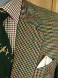 25/0804 vintage savile row bespoke gun check tweed jacket 39-40 long