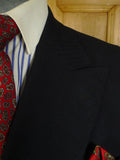 25/0824 vintage chester barrie savile row 100% cashmere dark navy blue herringbone d/b morning coat overcoat 38-39
