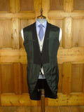 25/0825 immaculate vintage 1987 savile row bespoke black herringbone worsted morning coat 41 long
