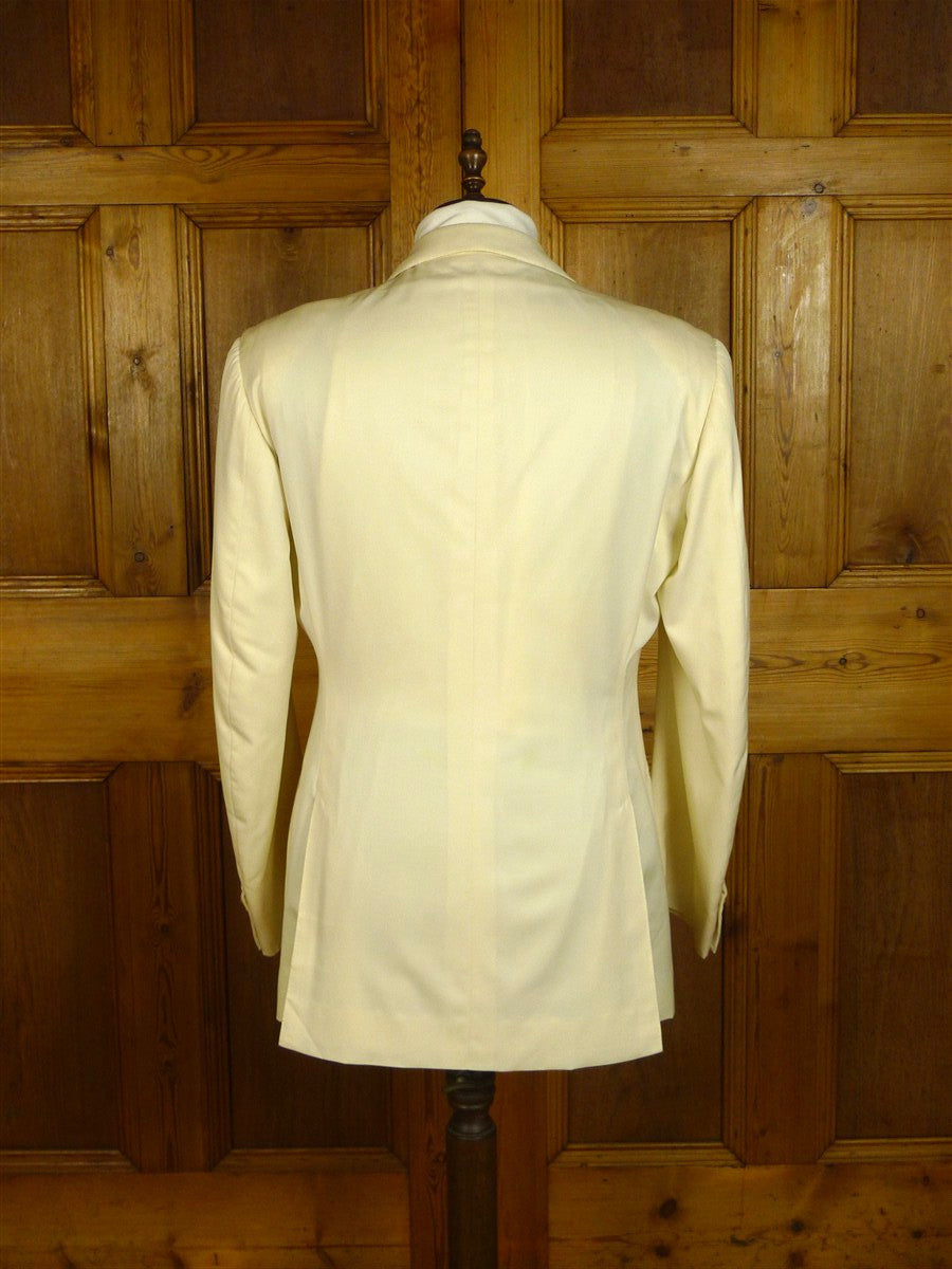 25/0811 vintage city of london bespoke ivory white d/b dinner jacket 41-42 long