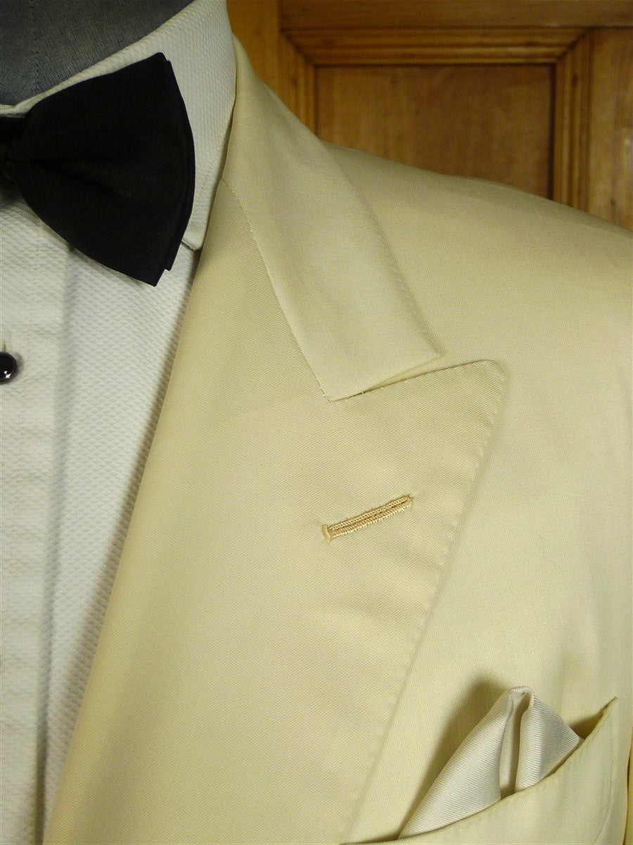 25/0811 vintage city of london bespoke ivory white d/b dinner jacket 41-42 long