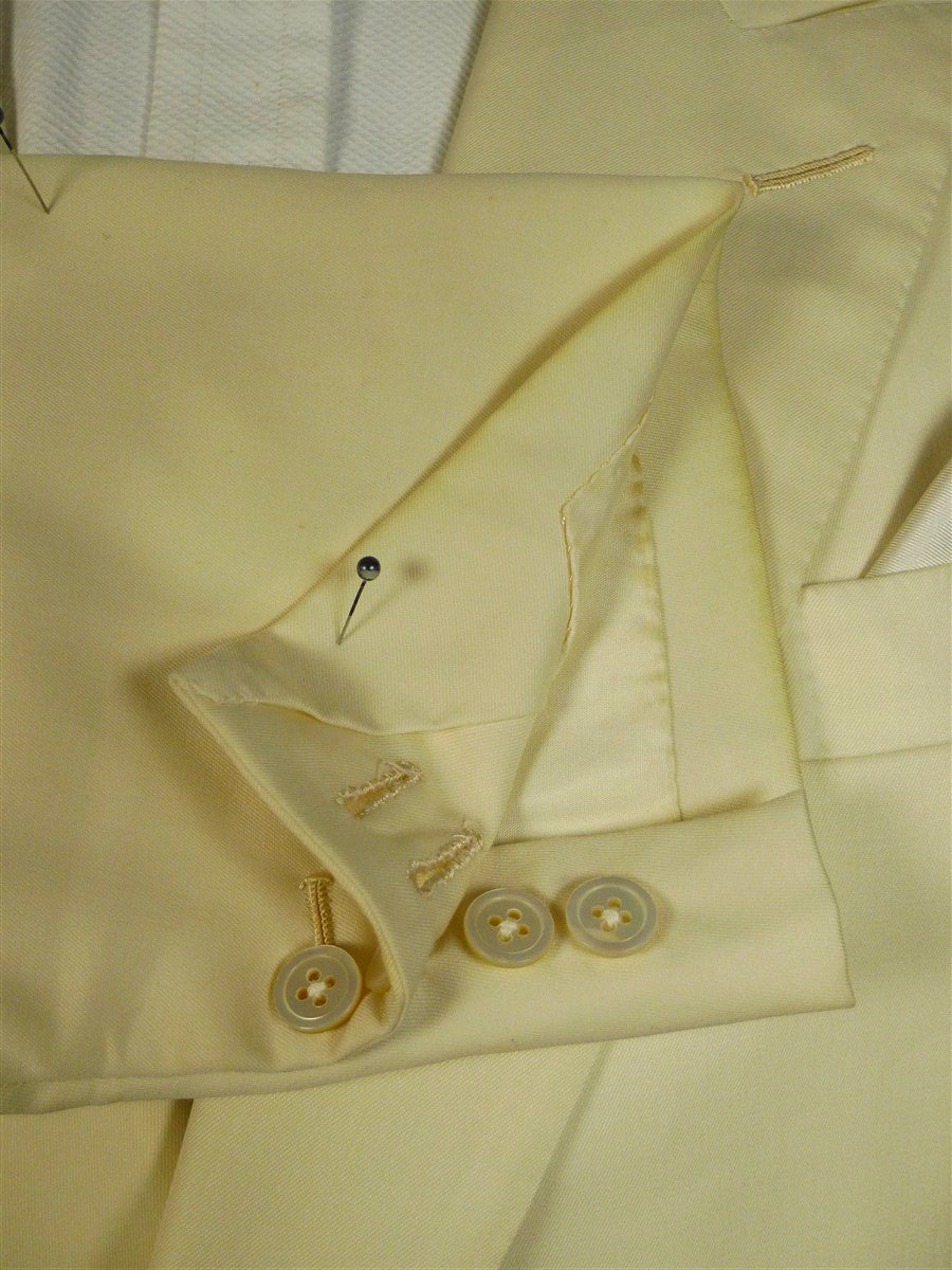 25/0811 vintage city of london bespoke ivory white d/b dinner jacket 41-42 long