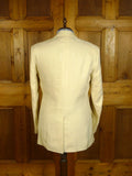 25/0810 vintage hackett london white label cream linen blazer 42 long