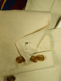 25/0810 vintage hackett london white label cream linen blazer 42 long
