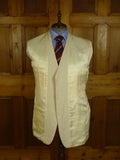 25/0810 vintage hackett london white label cream linen blazer 42 long