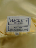 25/0810 vintage hackett london white label cream linen blazer 42 long