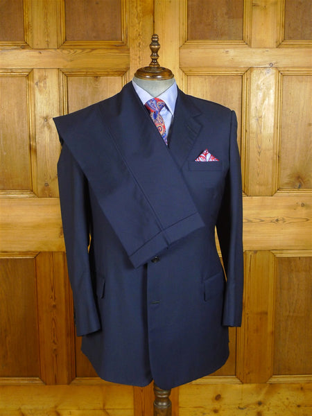 25/0812 ward & kruger 2013 savile row bespoke dark teal blue wool & mohair suit 41-42 long