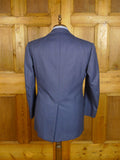 25/0816 redwood & feller 2012 savile row bespoke blue birds-eye weave worsted suit 42 long