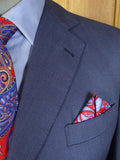 25/0816 redwood & feller 2012 savile row bespoke blue birds-eye weave worsted suit 42 long