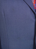 25/0816 redwood & feller 2012 savile row bespoke blue birds-eye weave worsted suit 42 long