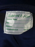 25/0816 redwood & feller 2012 savile row bespoke blue birds-eye weave worsted suit 42 long