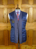 25/0816 redwood & feller 2012 savile row bespoke blue birds-eye weave worsted suit 42 long
