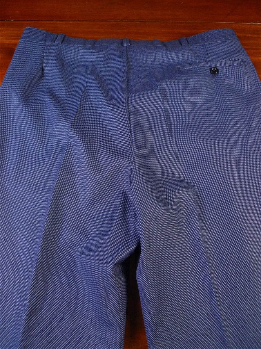 25/0816 redwood & feller 2012 savile row bespoke blue birds-eye weave worsted suit 42 long